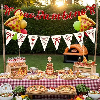 Affrolling Ciao Bambino Baby Shower Decoration Italian Baby Shower Banner Ciao - Image 5