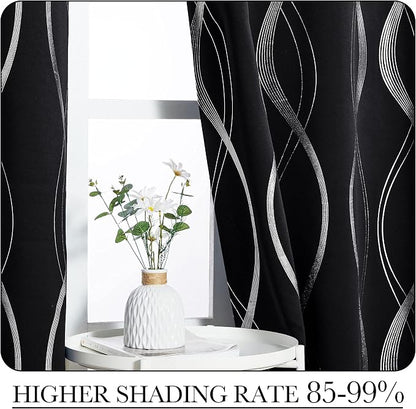 NICETOWN Black Out Curtains 120 inch Long 2 Panels Burg, 52x120 Extra Long - Image 4