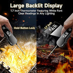 Instant Read Thermometer, 3in1 Touchscreen Food Thermometer, 180° Rotatable LED Display Digital Meat Thermometer