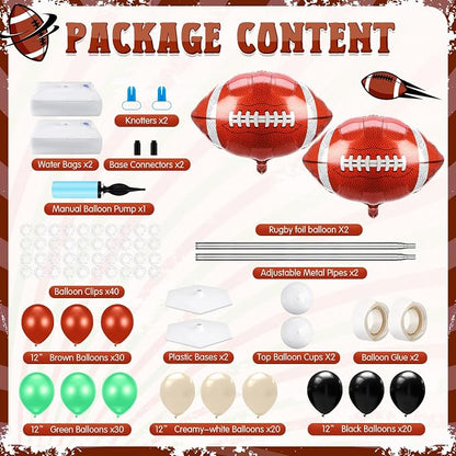 Kasyat 2 Sets Football Balloon Column Stand Kit Football Balloon Arch Garland - Image 2