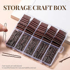 YGDZ 400 Counts Brown Bobby Pins Hair Pins Set for Women, 2inch Bobby Pins for Buns, 2.36inch Brown U Shaped Hair Pins for Styling, Hair Accessories for Women, Wedding