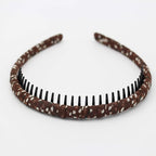 Fashion floral teeth Headbands comb Hair Accessories Non-slip Hair bands Soft Comfy Hair Hoop for Women/Girl(4 color)