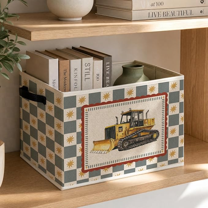 Construction Truck Boy Nursery Storage Basket - Image 3