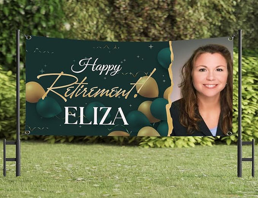 Personalized Retirement Banner, Retirement Party Decorations, Retirement Party by Custom