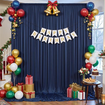 10×14ft Wrinkle Free Navy Blue Backdrop Curtain - Image 9