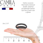 Camila Paris CP3080 French Hair Clip for Women, Gray, Girls Hair Claw Clip Jaw Fashion Durable and Styling Hair Accessories for Women, Luxury Ladies Strong Hold No Slip Grip Clamp, Made in France