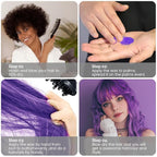 Purple Temporary Hair Color Wax - SOVONCARE Washable Hair Dye for Men & Women, All-Day Hold Disposable Hair Styling Clays for Party, Cosplay & Daily 4.23 oz