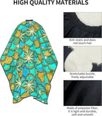 Extra Large Hair Styling Cape, Haircut Apron Green Mermaid Scales Haircuting Salon Cape Gown for Hair Cutting Styling