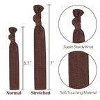 MEEDEE 100 Pack Brown Hair Ties For Women No Crease Soft Elastic Ribbon No Damage Brown Hair Ties Knotted Ouchless Hair Ribbon Yoga Hair Ribbons Elastic Bracelets