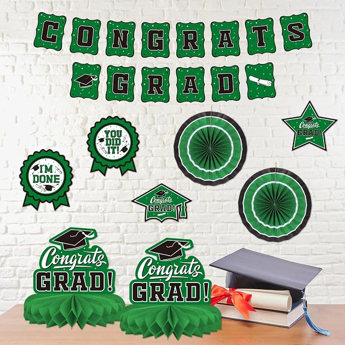 Green Themed 2026 Graduation Decorations Set - Image 6