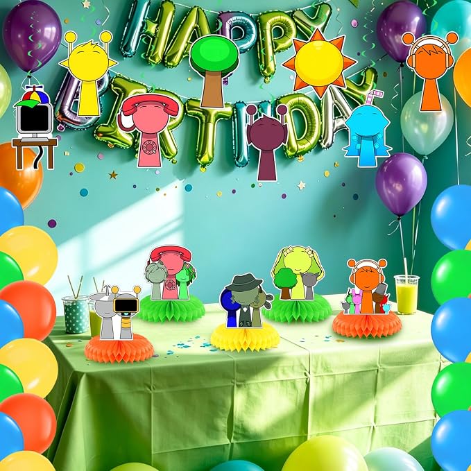 Cute Sprunkii Birthday Party Supplies, Cartoon Sprunkii Game Party Decorations - Image 5