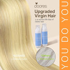 DOORES Hair Extensions Clip in Human Hair, Dirty Blonde Mixed Platinum Blonde 24 Inch 150g 9pcs, Clip in Extensions Human Hair Natural Hair Extensions Real Hair Extensions Human Hair Thick Straight