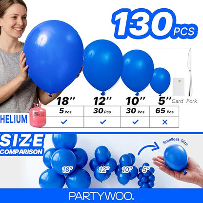 PartyWoo Dark Blue Balloons, Party Decorations, Wedding Decorations - Image 6