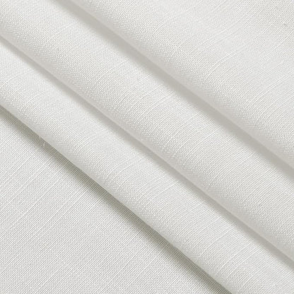 Off White Cafe Curtains 45 Inch Length Set 2 Panel Back Tab Pocket Semi Sheer - Image 6