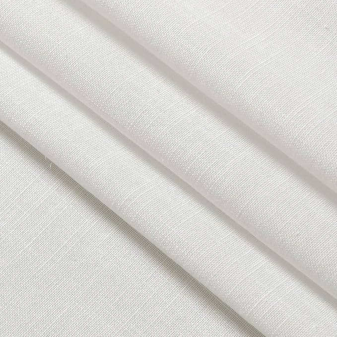 Off White Semi Sheer Linen Curtains 78 inch Length - Image 6