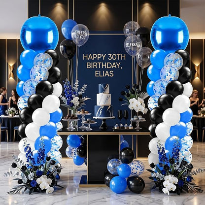 2 Sets Blue and Black White Balloon Column Stand Kit for, Adjustable Floor by Sonwyoung