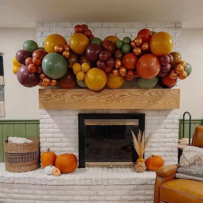 Safari Balloons, Burnt Orange Terracotta Mustard Yellow Burgundy Sage Green - Image 8