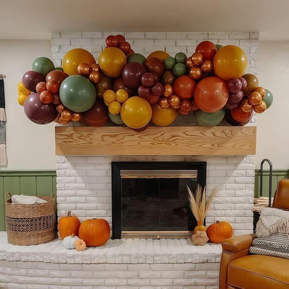 Safari Balloons, Burnt Orange Terracotta Mustard Yellow Burgundy Sage Green - Image 8