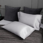TELUS Pillow Cases Queen Size 2 Pack, Bamboo Rayon & Lyocell Pillowcase with Envelope Closure, Cooling Breathable Pillow Cover for Hot Sleeper & Night Sweats, 20x30 inch, Light Grey