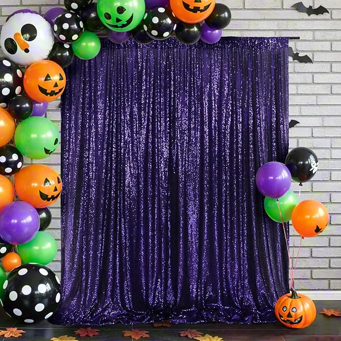 Eternal Beauty Purple 3mm Sequin Backdrop 10x10 Ft - Image 2