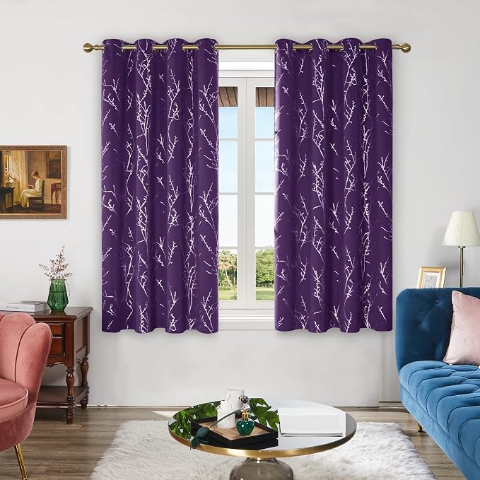Deconovo Living Room Curtains 63 Inches Long, Thermal Insulated, Room Darkening by Unknown