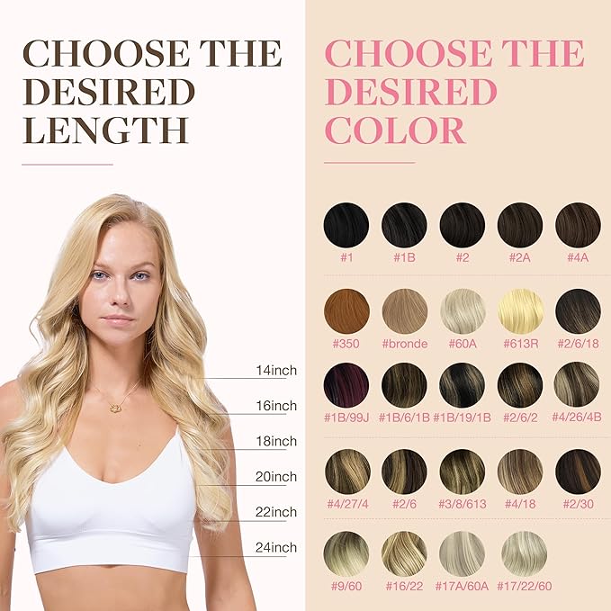 GOO GOO Tape in Hair Extensions Human Hair, O18G/22G(L) Golden Beige Blonde with Ash Highlights, 22inch 50g 20pcs, Skin Weft Seamless Invisible, Silky Straight with Thick Ends, Remy Human Hair