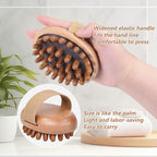 OWIIZI Wooden Scalp Brush Massage Body Tools, Wood Massager for Head Hair Growth Belly Fat Cellulite Multi Functional Air Cushion Massager for Men Women Elder