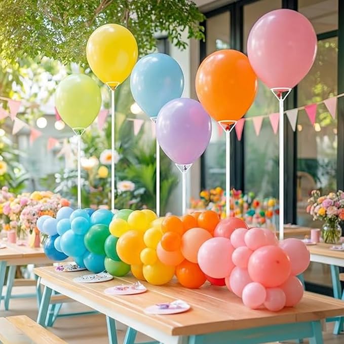 Seenelling 148 Pcs Back to School Rainbow Balloons Stand Table Centerpiece by Seenelling
