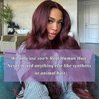 99J Body Wave Bundles Human Hair Burgundy Dark Red Wine Color Body Wave Bundles 100% Real Human Hair And True To Length 22 24 26 Inch 3 Pcs/Pack