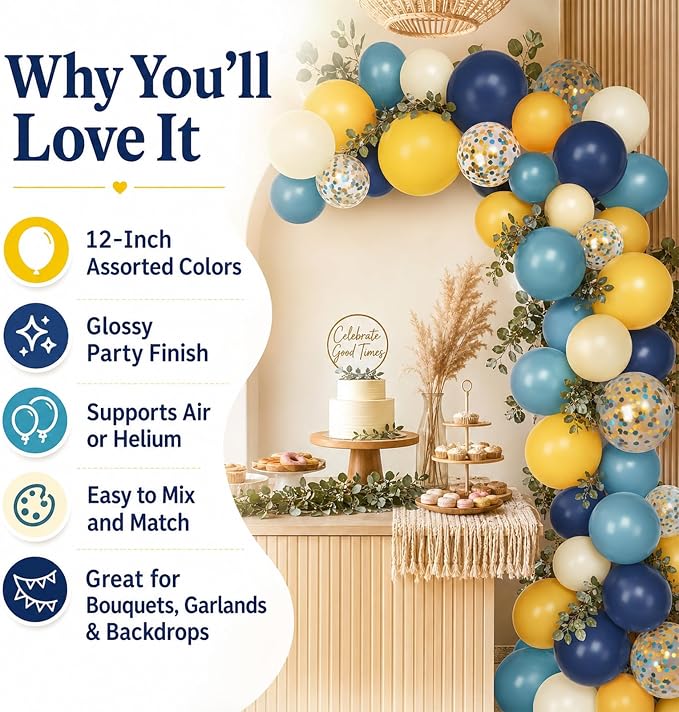 Blue and Yellow Balloons - Image 2