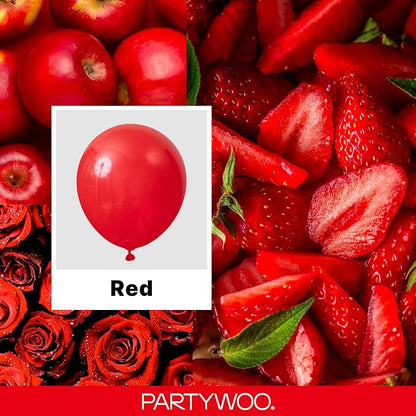 PartyWoo Red Balloons 127pcs Different Sizes of 36 18 12 10 5 Inch | Balloons - Image 2