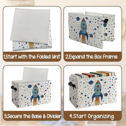 Outer Space Rocket Nursery Storage Basket - Image 4