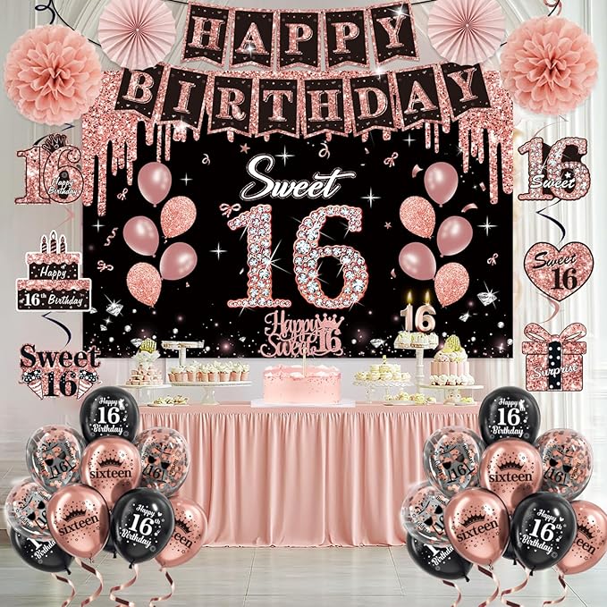 50Pcs Sweet 16 Birthday Party Decorations - Image 2
