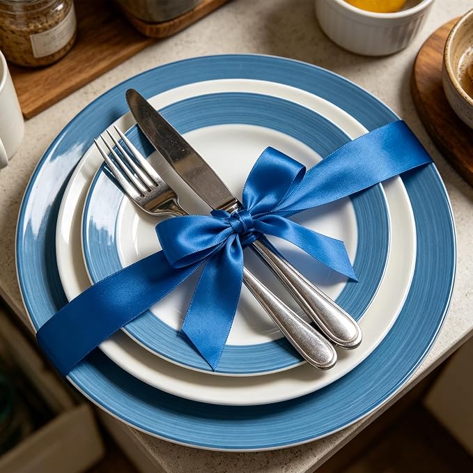 1In 30Yards Royal Blue Satin Ribbon - Image 8