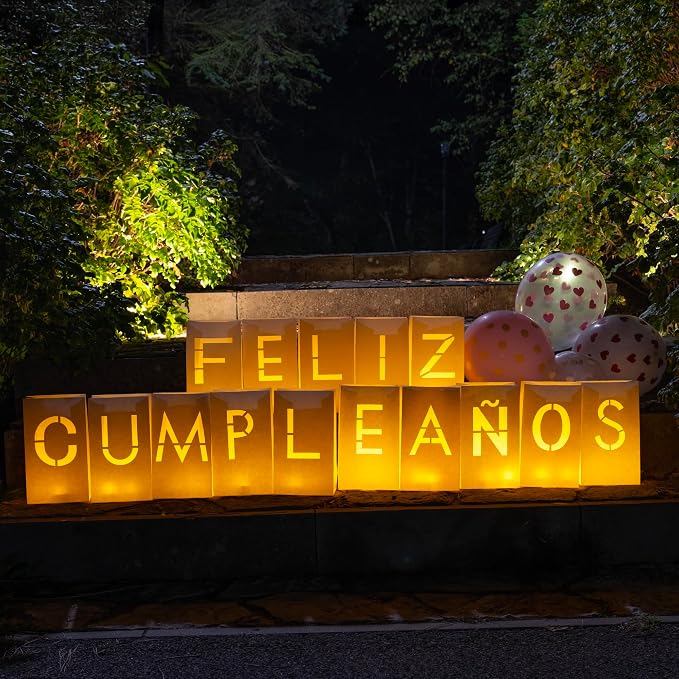 WYMM Feliz Cumpleaños Birthday Light Up Letters, Spanish Banner Decor | Spanish - Image 7