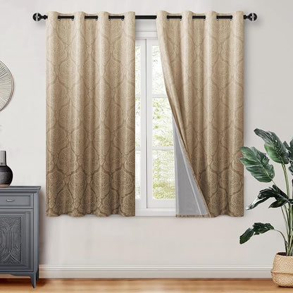 DWCN Taupe Blackout Curtains for Bedroom 54 Inch Long by DWCN
