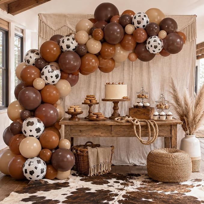 Brown Cow Print Balloons - Image 5