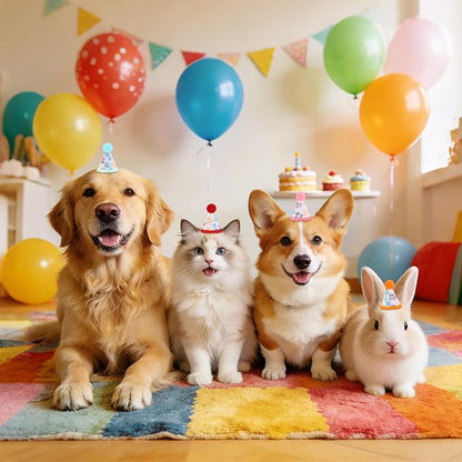 CANREVEL Mini Party Hats for Stuffed Animals Headwear, Birthday Hats - Image 6