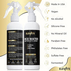 Elevate Rice Water Hair Growth Spray - Infused with Biotin, Caffeine & Aloe Vera for Thicker, Longer, Softer Hair - Fermented Leave In Mist for Thinning, Damaged Hair - Vegan & Non-Greasy
