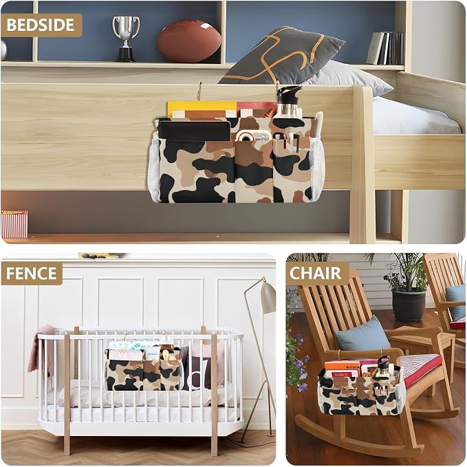 Bedside Caddy Metal Frame Hanging Organizer Bunk Bed Dorm Accessories Hook And - Image 8