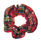LOOKSEVEN Scrunchies, 5PCS Bandana Scrunchy Hair Ties, Christmas Styles Hair Scrunchies for Women. (Christmas, Cotton, 1 Count, Curly, Unisex, All Ages, 5 Pieces)