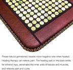 Infrared Heating Pad, Far Infrared Natural Jade Heating Pad, Auto Shut Off, Adjustable Temperature, Gifts for Women/Men/Dad/Mom (Brown, jadeseatback-u)