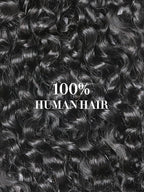 LUVME Burmese Curly Clip in Hair Extensions Real Human Hair Messy Curly Clip Ins Fullness with 2 Pack for Women Brazilian Remy Human Hair Natural Black 135g 18Inch