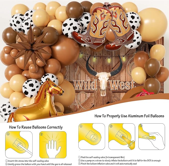 104pcs Western Cowboy Balloon Garland Arch Kit - Image 8
