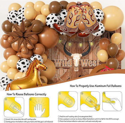104pcs Western Cowboy Balloon Garland Arch Kit - Image 8