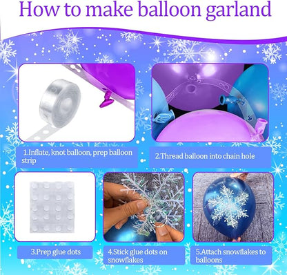 Blue Purple Balloon Garland Arch Kit Birthday Party Decorations | Blue Purple - Image 6