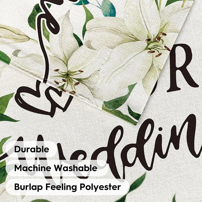 AVOIN colorlife Welcome to Our Wedding Garden Flag 12x18 Inch | Double Sided - Image 7