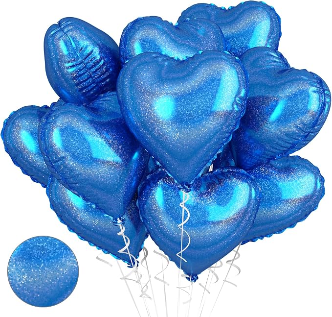 Biapian Dark Blue Heart Balloons, 18inch Love Foil Balloons Helium by BIAPIAN
