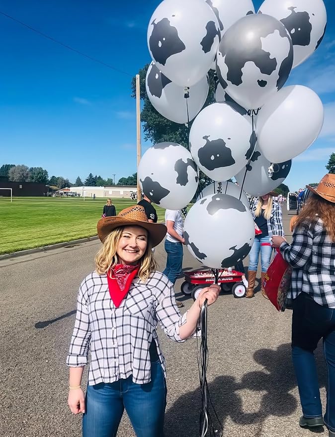 Brown Cow Print Balloons - Image 7