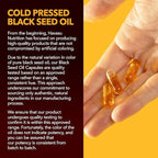 Cold Pressed Black Seed Oil Capsules - 1500mg Black Cumin Supplement for Immune Function, Digestive Support & Overall Health - Hair & Skin Superfood - Nigella Sativa - 2 Month Supply, Unflavored